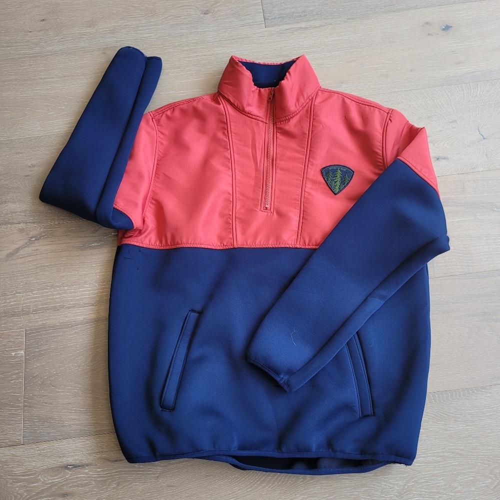 United By Blue Red and Navy Blue Half-Zip Pullover